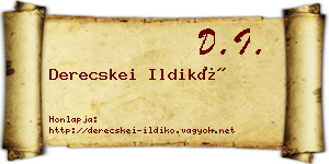 Derecskei Ildikó névjegykártya