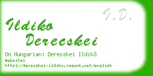 ildiko derecskei business card