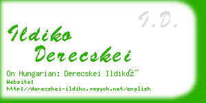 ildiko derecskei business card